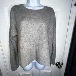 NWOT Rachel Zoe Women’s X Large Gray 100% Cashmere Crew Neck Sweater Top XL